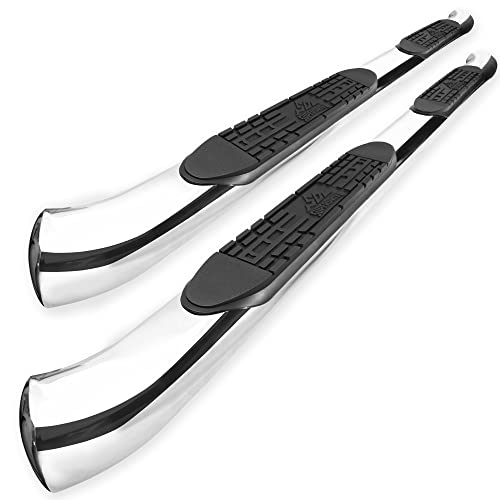 4'' Curved Oval Running Boards Compatible with 2009-2020 Dodge Ram 1500 2500 3500 Quad Cab