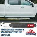 4'' Curved Oval Running Boards Compatible with 2009-2020 Dodge Ram 1500 2500 3500 Quad Cab