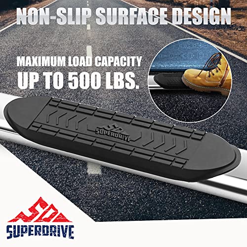 4'' Curved Oval Running Boards Compatible with 2009-2020 Dodge Ram 1500 2500 3500 Quad Cab