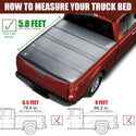 5.8 Feet Quad Fold Hard Truck Bed Tonneau Cover Fits 15-18 Silverado Sierra 2500/3500