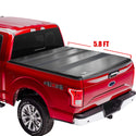 5.8 Feet Quad Fold Hard Truck Bed Tonneau Cover Fits 15-18 Silverado Sierra 2500/3500