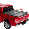 5.5 Feet Quad Fold Truck Bed Tonneau Cover Fits 2004-2021 Ford F-150